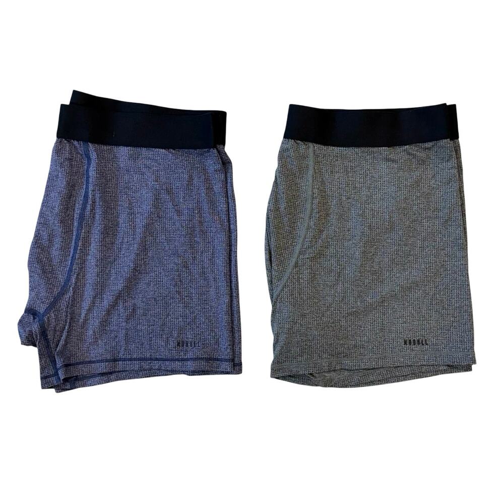 NOBULL 2 Pairs Men’s Performance Boxer Briefs Size XXL New Without Box Blue Gray